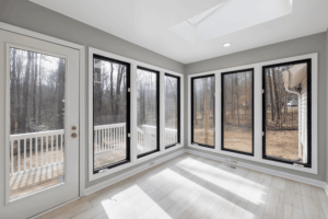 clean aluminum window frames